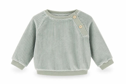 Tu Boys Green Polyester Basic T-Shirt Size 3-6 Months Round Neck Button