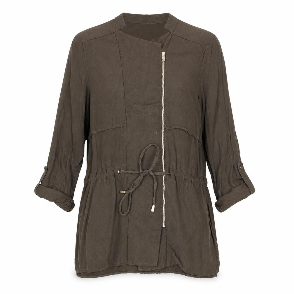 River Island Womens Brown Lyocell Jacket Size 8 Zip