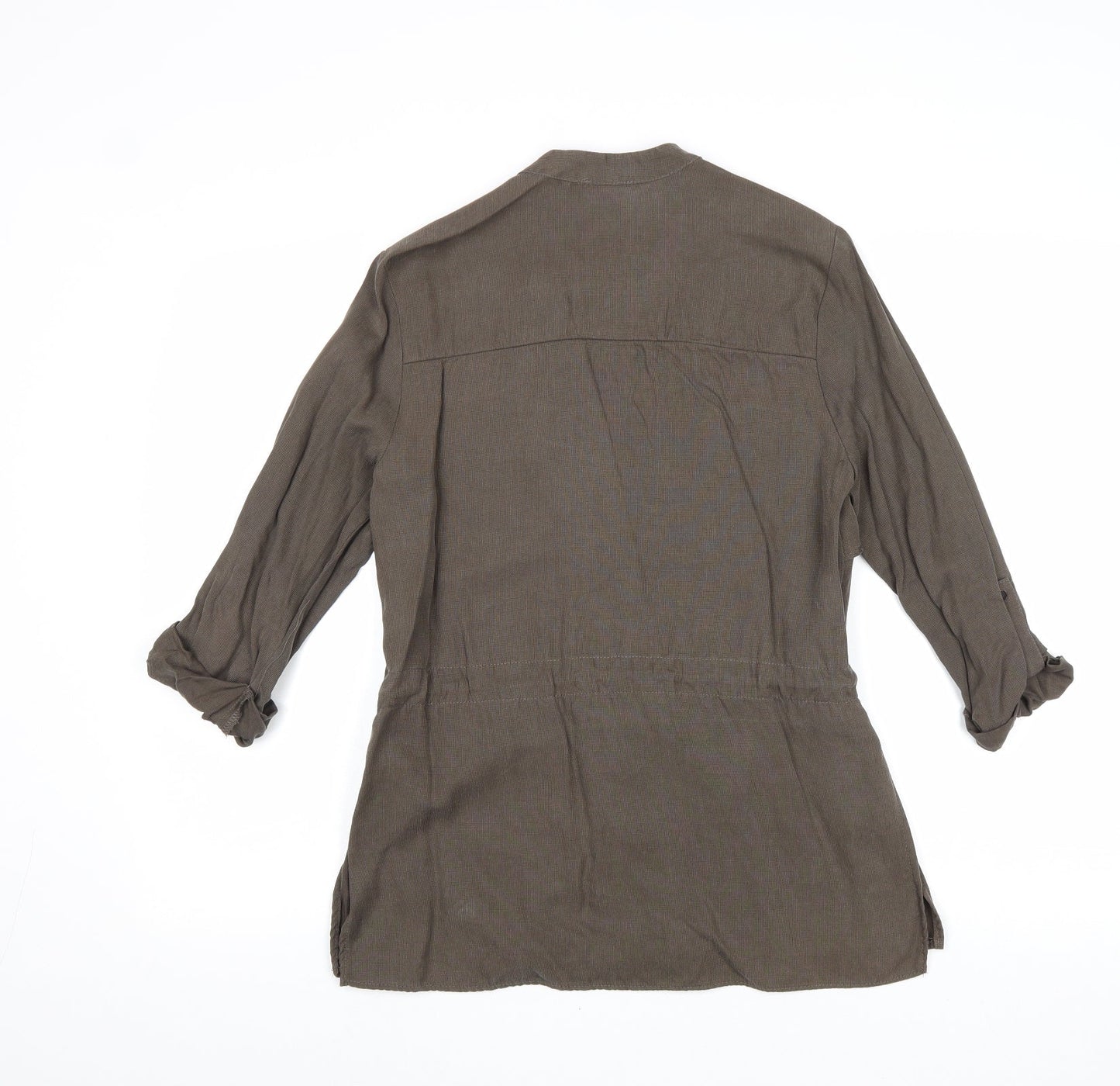 River Island Womens Brown Lyocell Jacket Size 8 Zip
