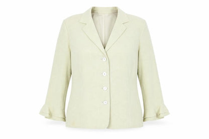 Gold Womens Yellow Jacket Blazer Size 16 Buckle