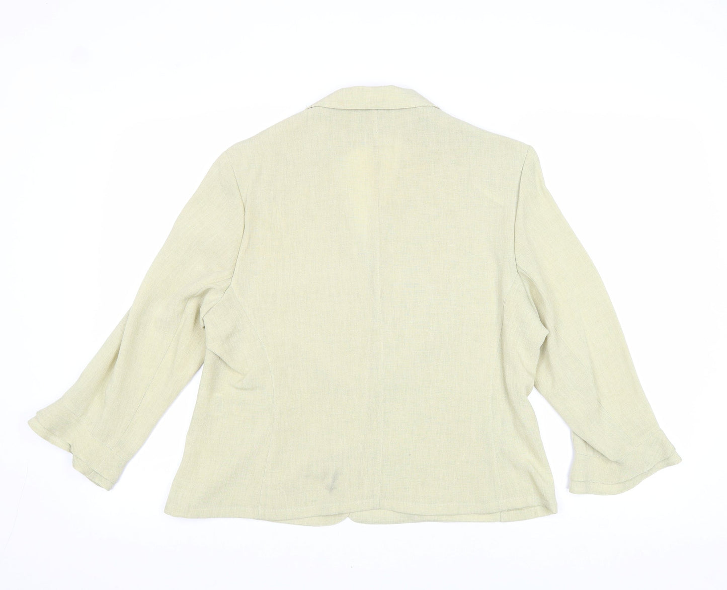 Gold Womens Yellow Jacket Blazer Size 16 Buckle