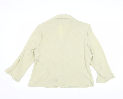 Gold Womens Yellow Jacket Blazer Size 16 Buckle