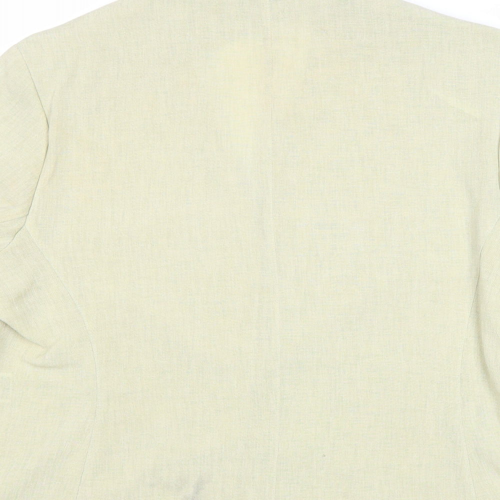 Gold Womens Yellow Jacket Blazer Size 16 Buckle