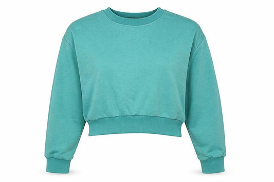 Boohoo Womens Green Polyester Pullover Sweatshirt Size S Pullover