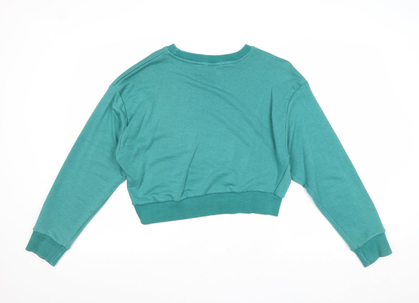 Boohoo Womens Green Polyester Pullover Sweatshirt Size S Pullover