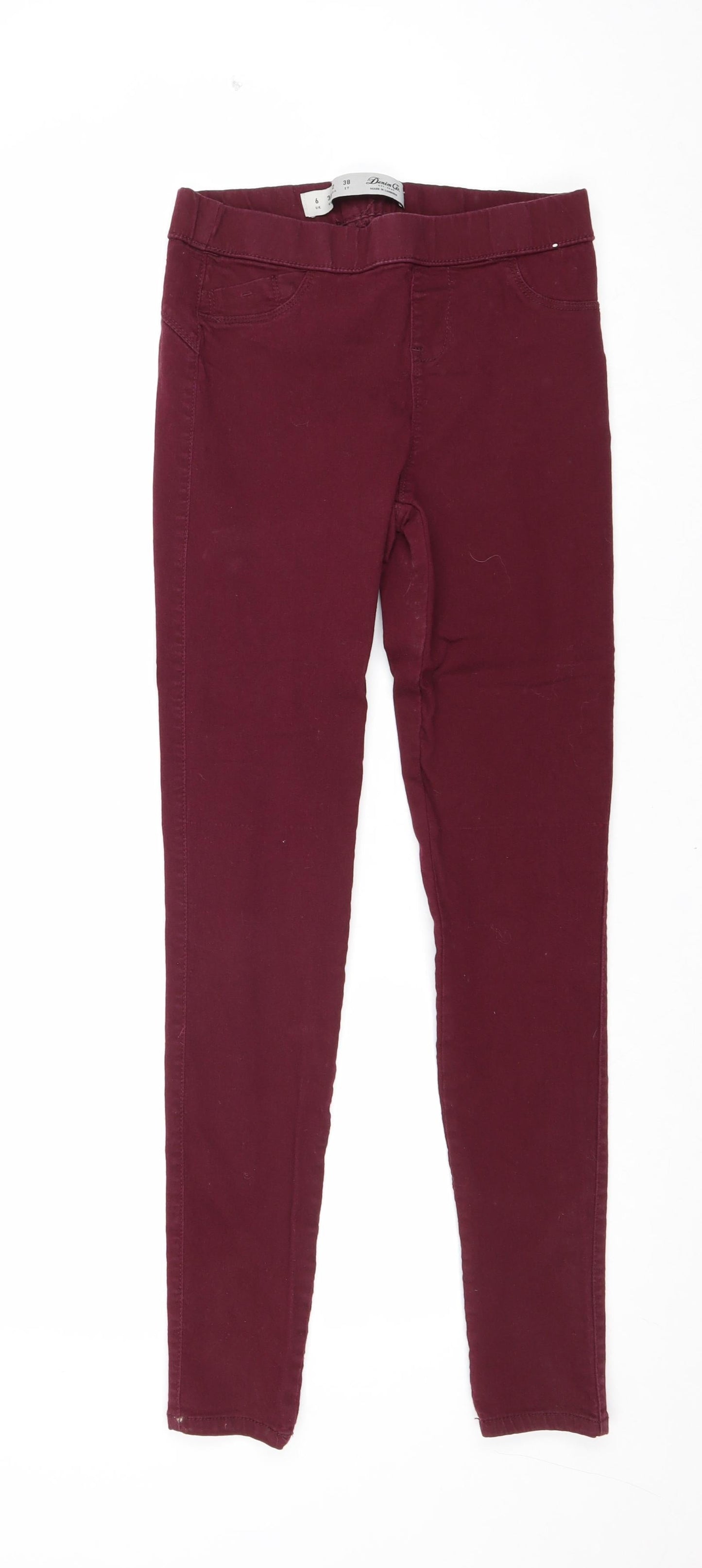 Denim & Co. Womens Purple Cotton Jegging Jeans Size 6 Regular