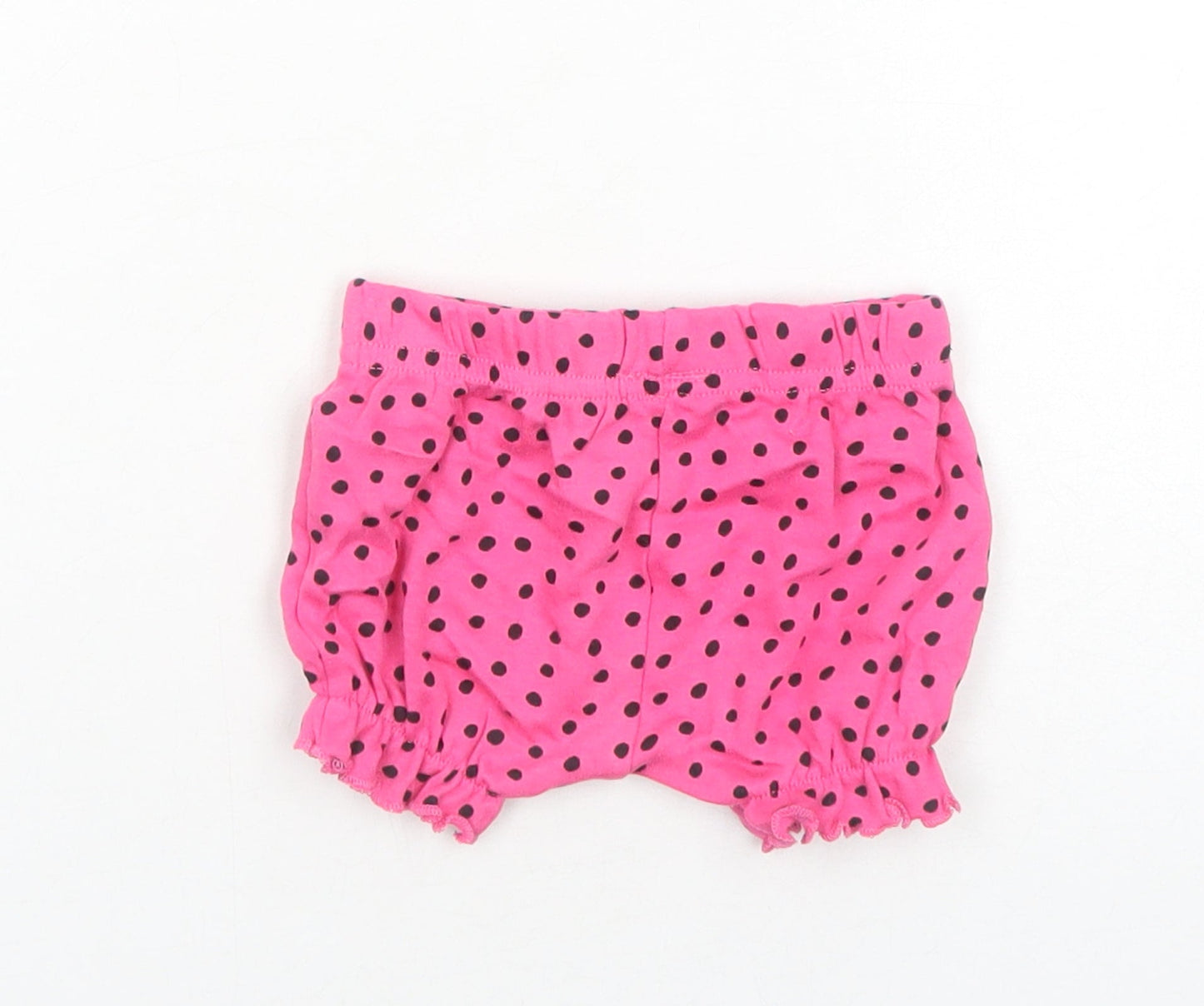 PEP&CO Girls Pink Polka Dot Cotton Cropped Trousers Size 3-6 Months Pullover - Shorts