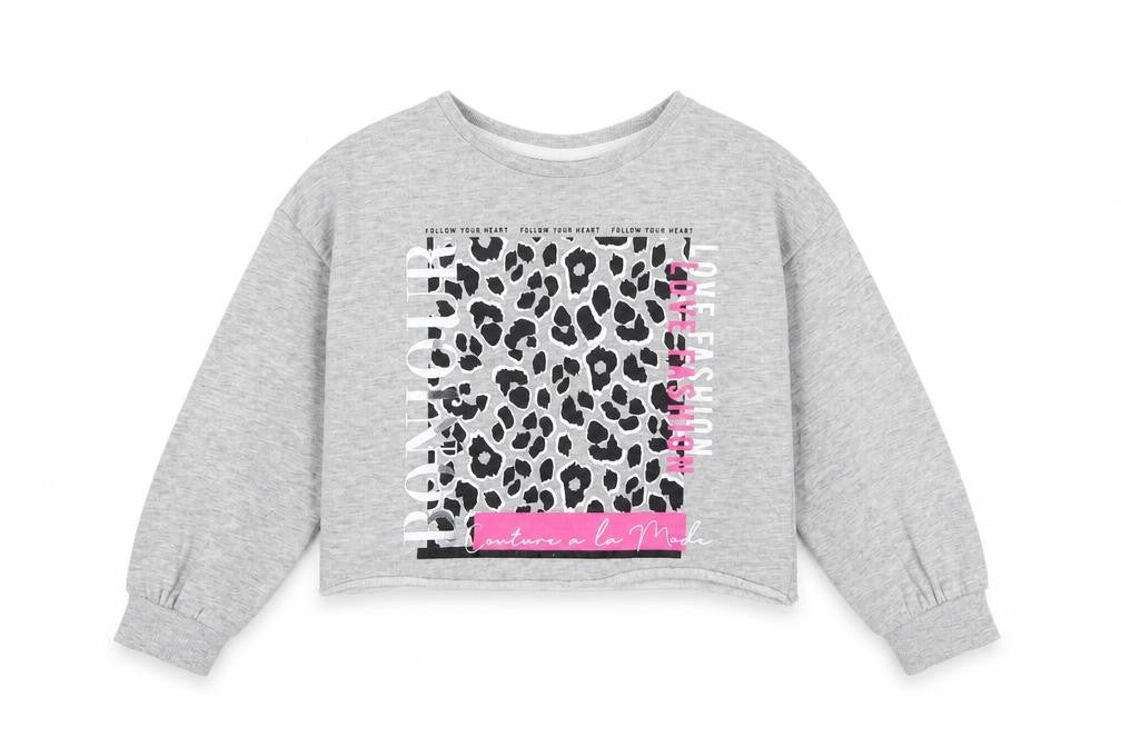 Matalan Girls Grey Cotton Pullover Sweatshirt Size 7 Years Pullover - Bonjour