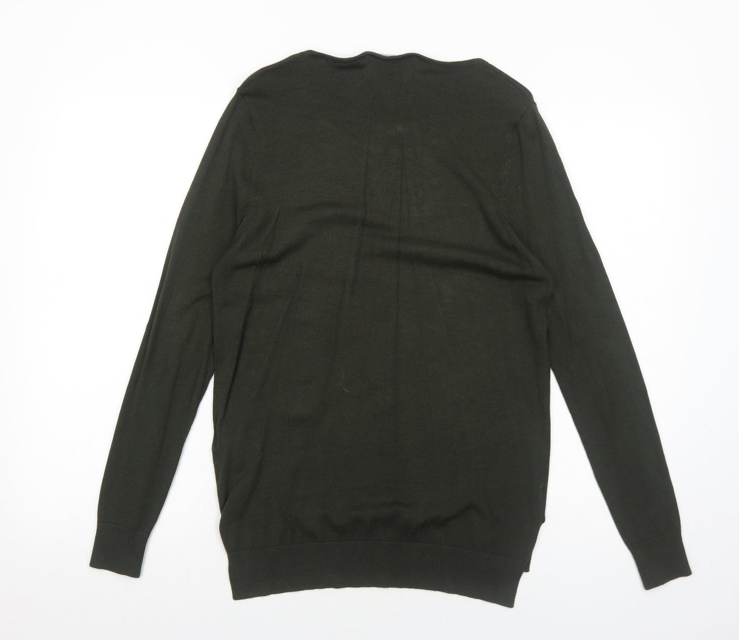 Peacocks Womens Green Round Neck Acrylic Pullover Jumper Size 10