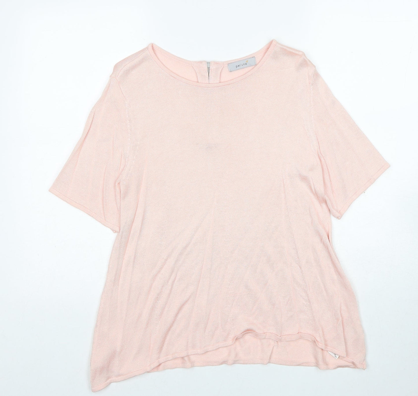 Per Una Womens Pink Boat Neck Viscose Pullover Jumper Size 12