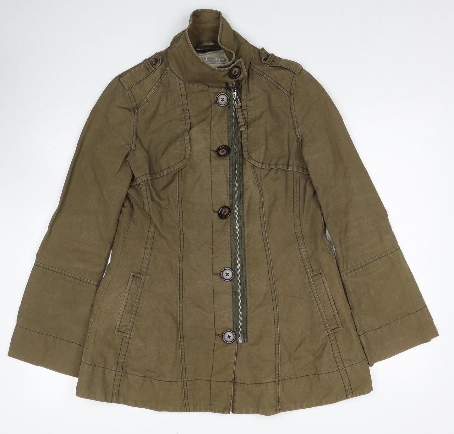 NEXT Womens Green Jacket Size 8 Zip