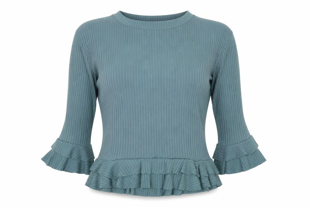Boohoo Womens Blue Round Neck Polyester Pullover Jumper Size 10