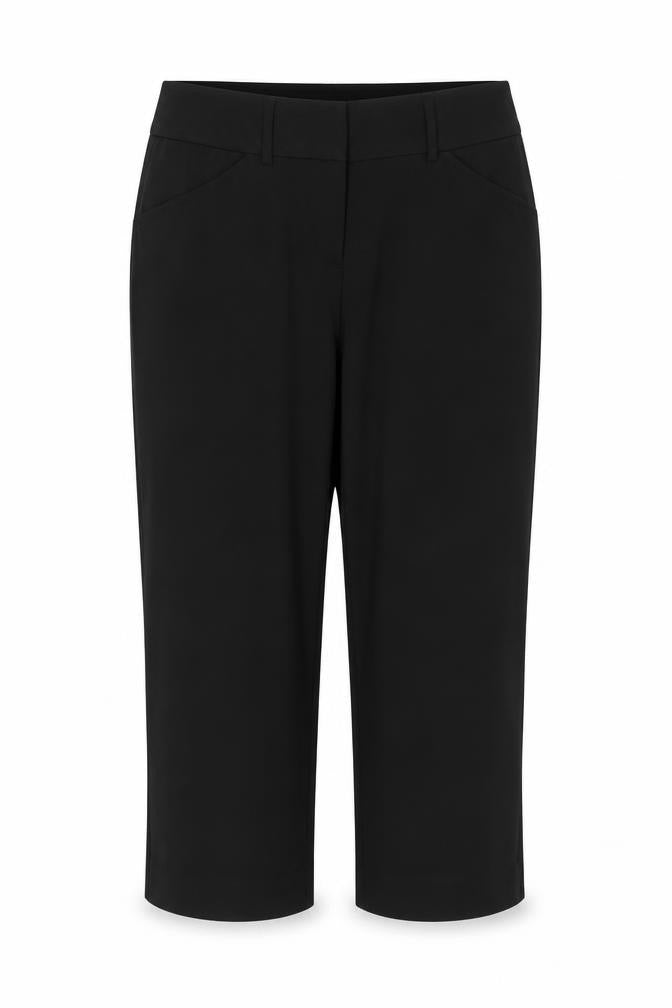 George Womens Black Polyester Trousers Size 12 Regular Zip