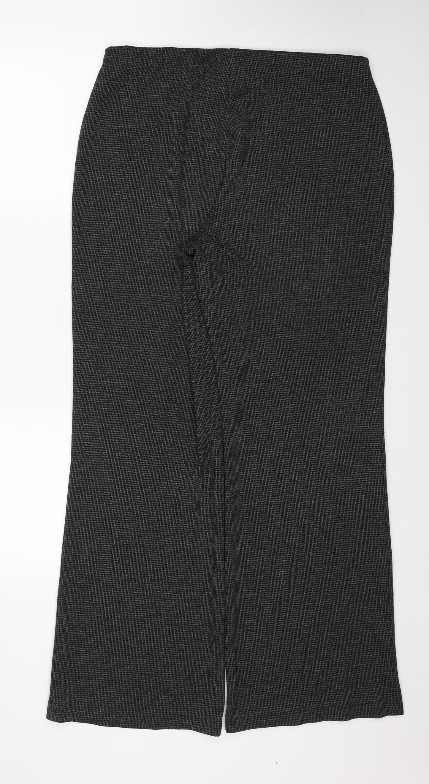 Marks and Spencer Womens Grey Polyester Trousers Size 16 Regular