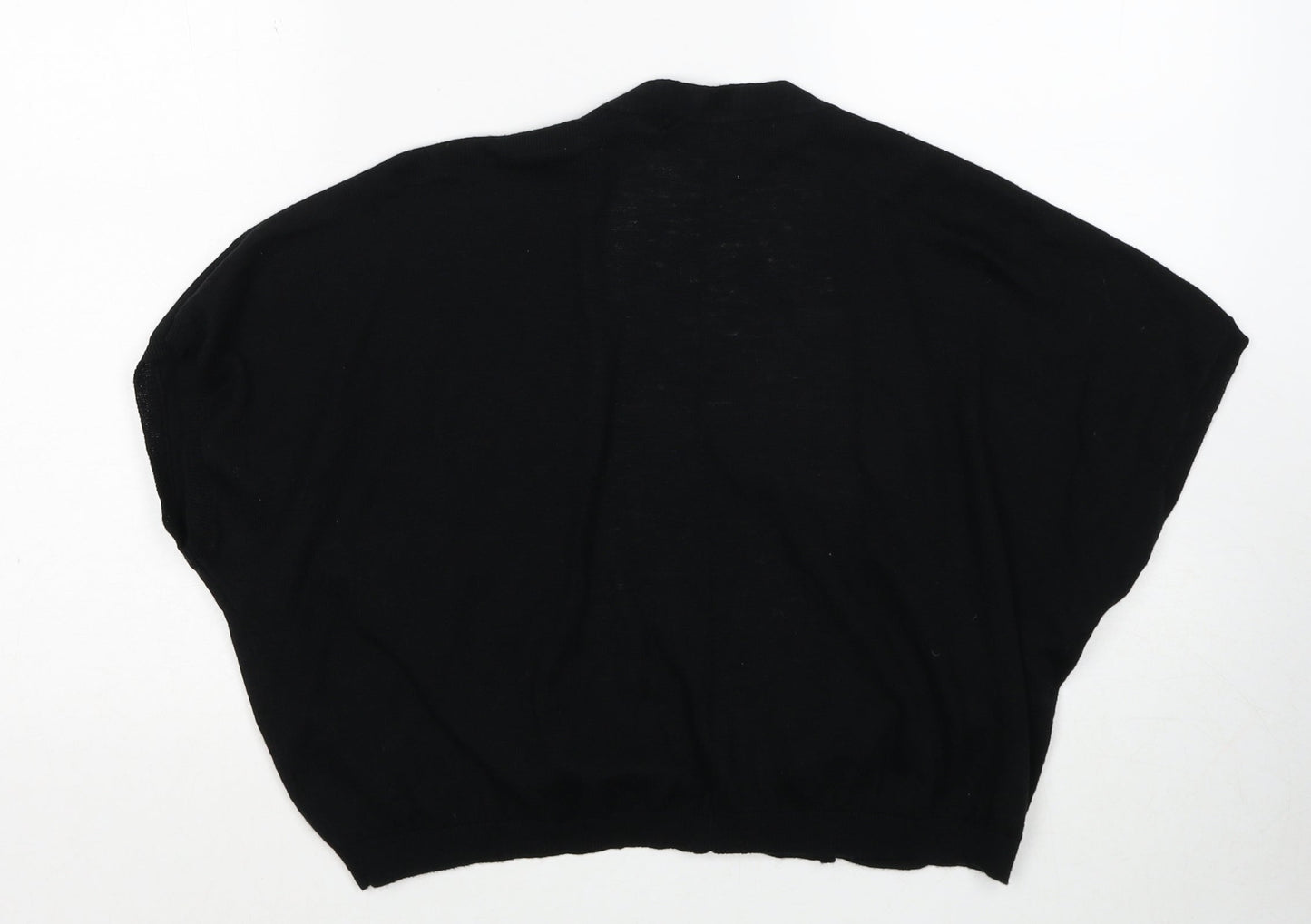 New Look Womens Black V-Neck Acrylic Cardigan Jumper Size 16