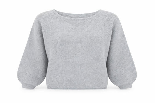 PRETTYLITTLETHING Womens Grey Round Neck Acrylic Pullover Jumper Size M