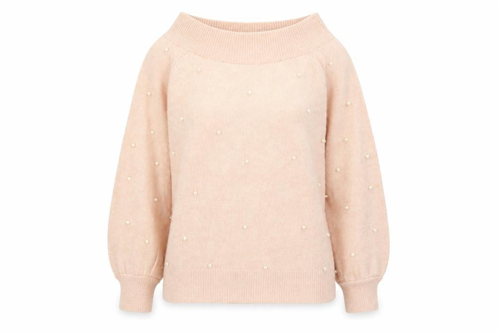 NEXT Womens Pink Boat Neck Acrylic Pullover Jumper Size 6