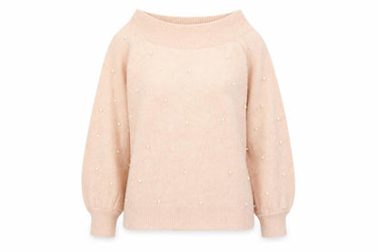 Next Womens Pink Boat Neck Acrylic Pullover Jumper Size 6