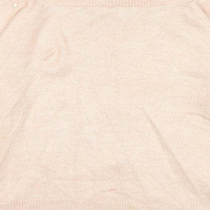 Next Womens Pink Boat Neck Acrylic Pullover Jumper Size 6