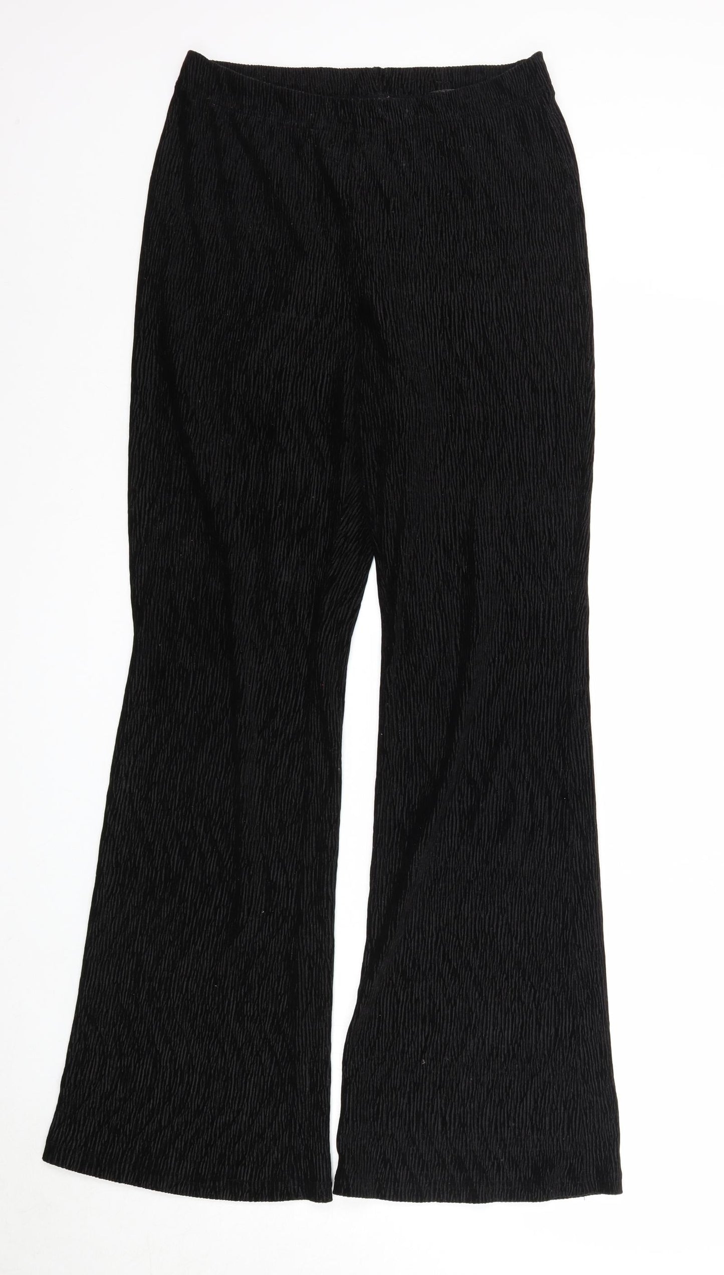 Divided Womens Black Polyester Jogger Trousers Size M Regular - Textured