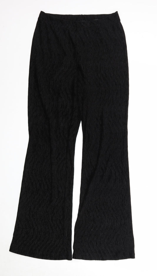 Divided Womens Black Polyester Jogger Trousers Size M Regular - Textured