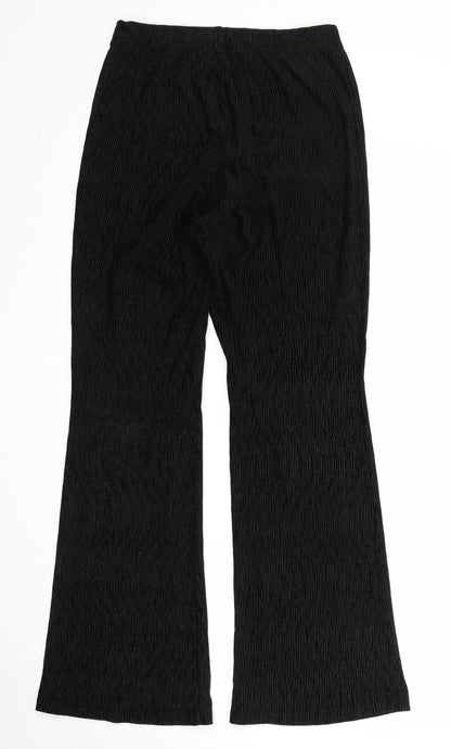 Divided Womens Black Polyester Jogger Trousers Size M Regular - Textured