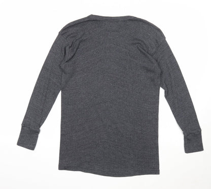 Gaffer Womens Grey Round Neck Cotton Pullover Jumper Size L