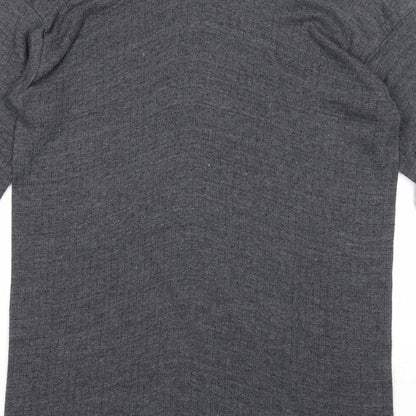 Gaffer Womens Grey Round Neck Cotton Pullover Jumper Size L
