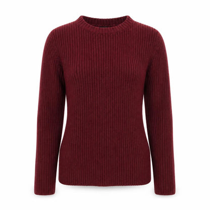 Folia Womens Purple Round Neck Acrylic Pullover Jumper Size M