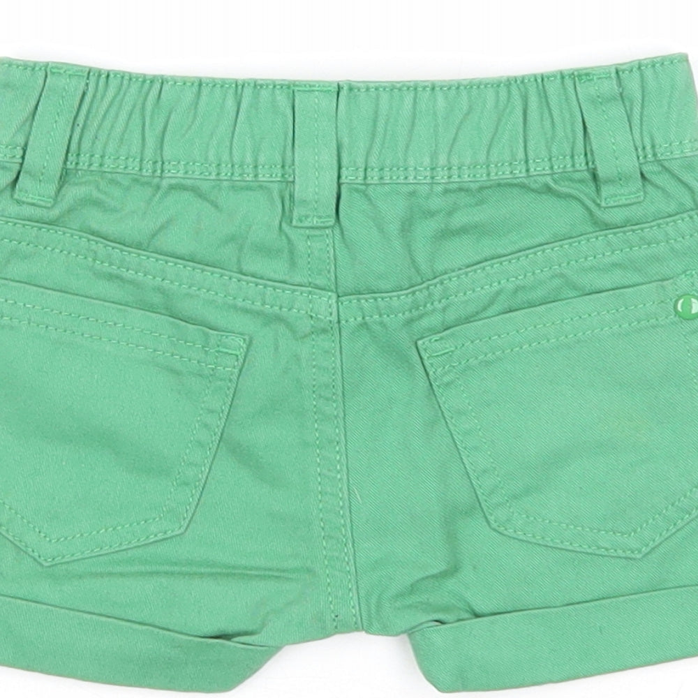 PEP&CO Boys Green Cotton Cropped Trousers Size 9-12 Months Button - Shorts