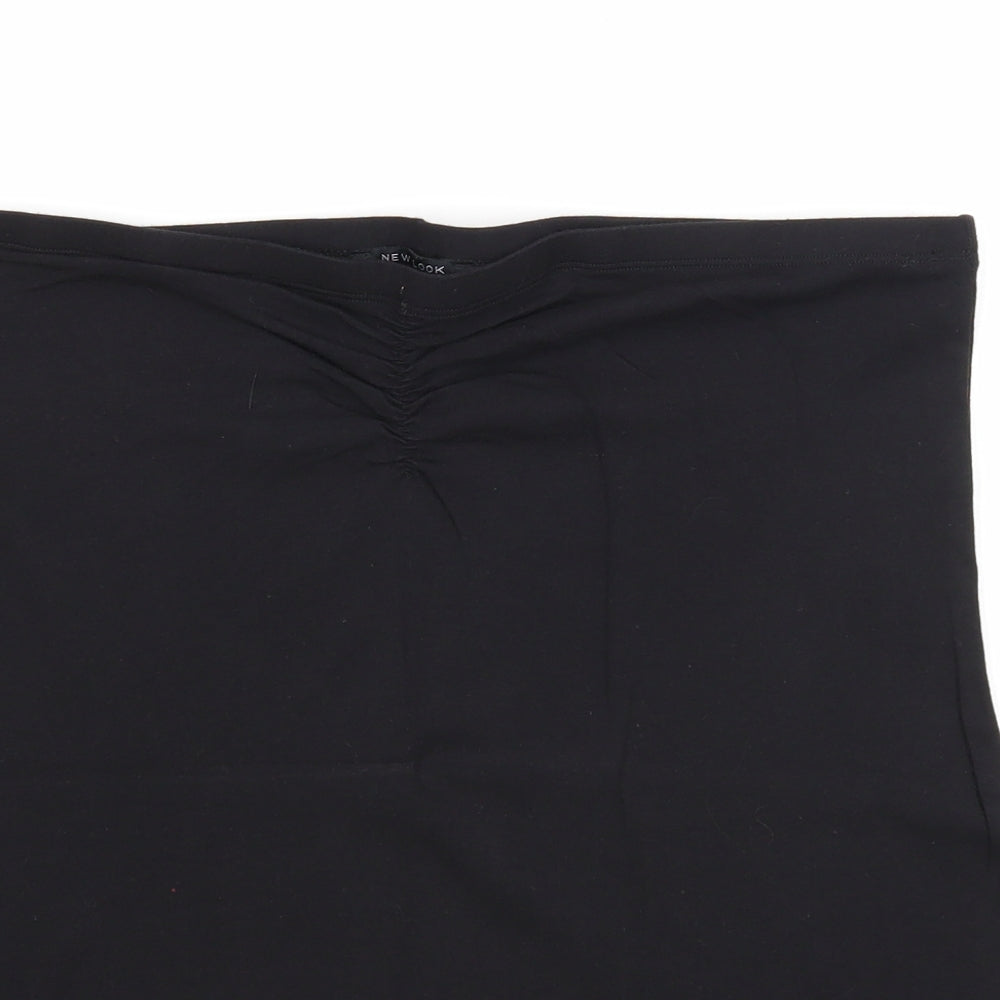 New Look Womens Black Cotton Cropped Tank Size 20 Off the Shoulder