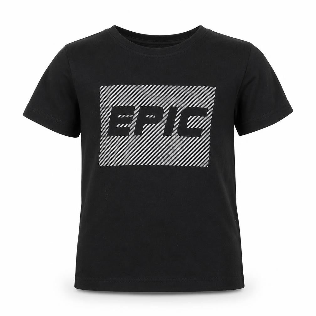Primark Girls Black Cotton Basic T-Shirt Size 3-4 Years Round Neck Pullover - Epic