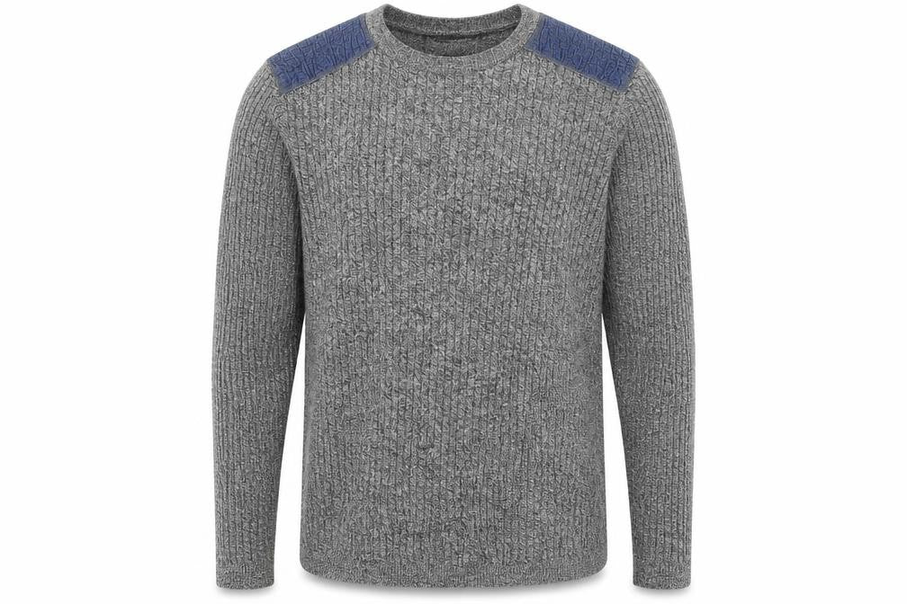 River Island Mens Grey Round Neck Cotton Pullover Jumper Size XL Long Sleeve