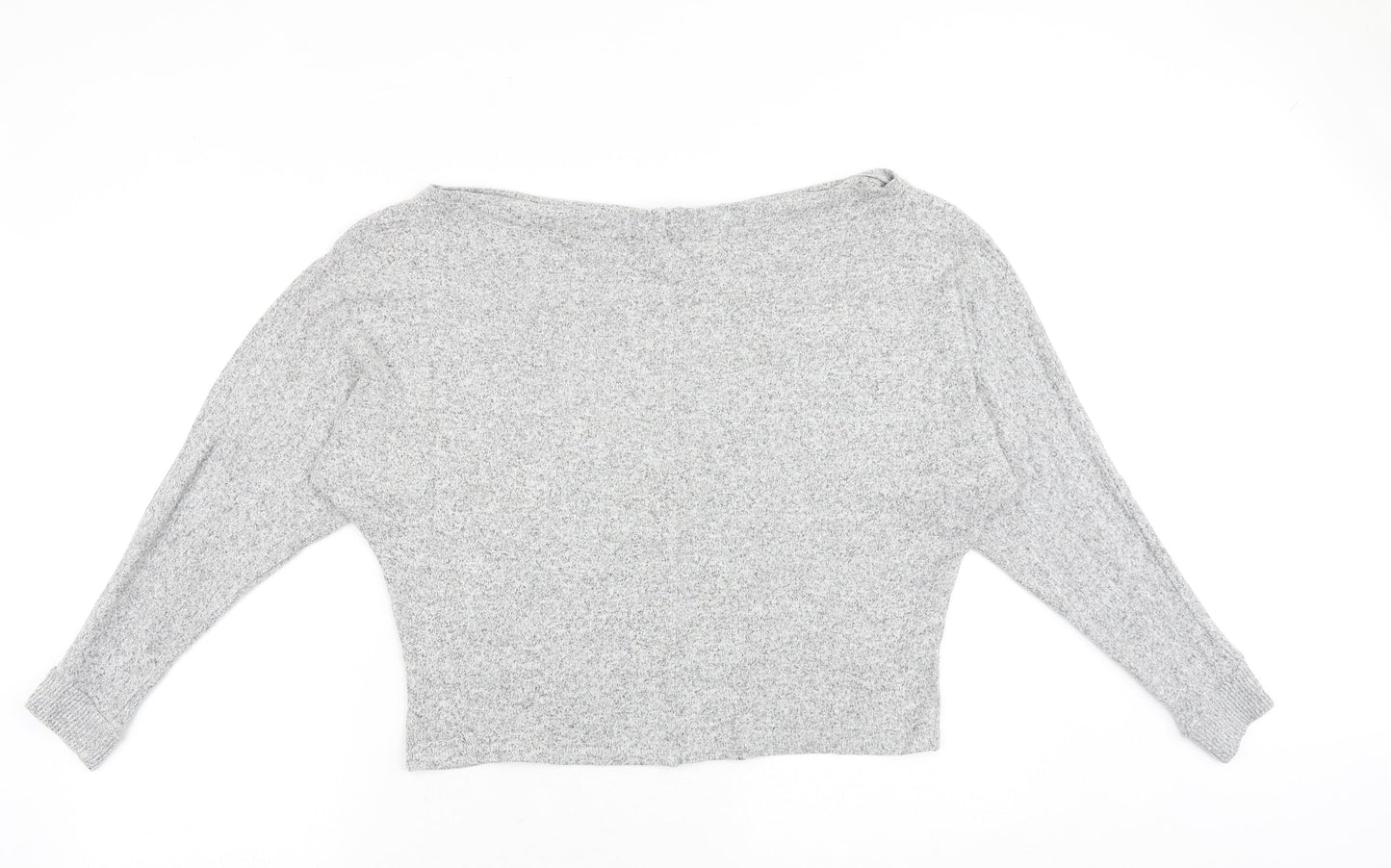 River Island Womens Grey Round Neck Geometric Viscose Pullover Jumper Size M