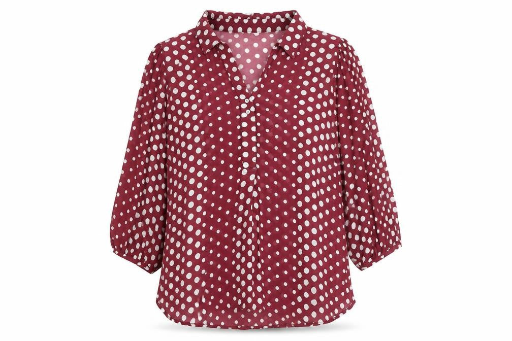 Monsoon Womens Purple Geometric Viscose Basic Blouse Size 14 Collared