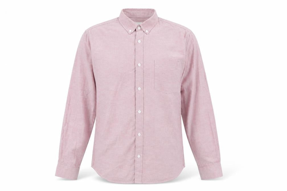 Burton Mens Pink Cotton Button-Up Size L Collared Button