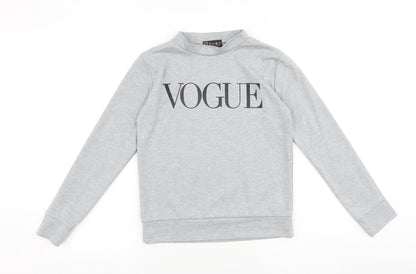 Preloved Great Feeling Womens Grey Polyester Pullover Sweatshirt Size S Pullover - Vogue - Front