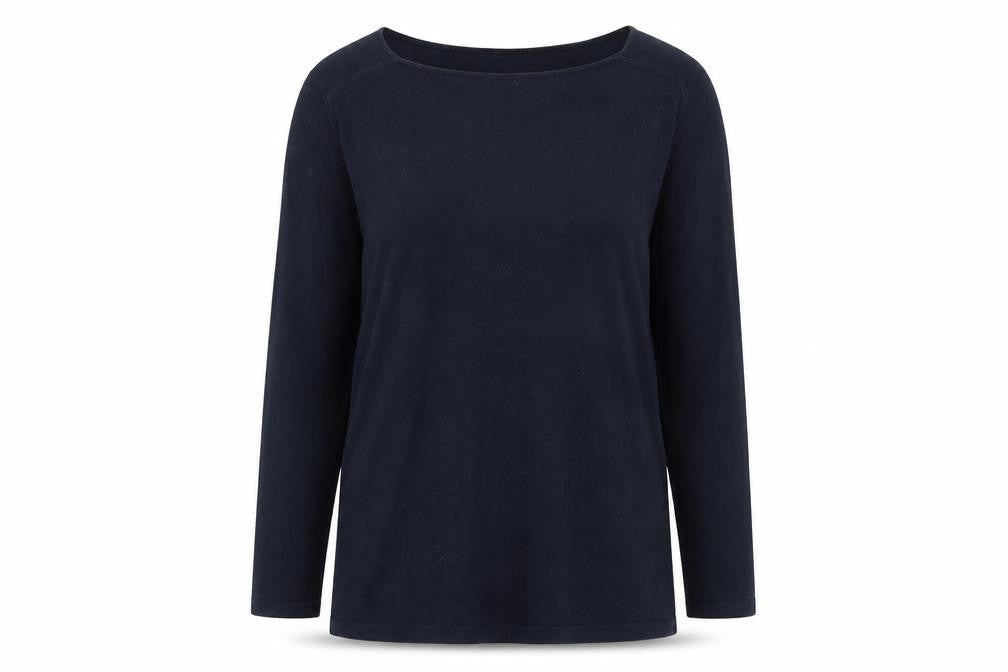 NEXT Womens Blue Square Neck Cotton Pullover Jumper Size 12