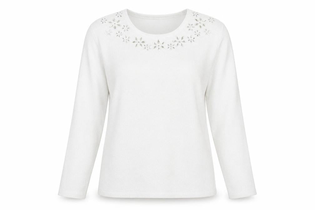 Mudflower Womens Silver Round Neck Viscose Pullover Jumper Size L