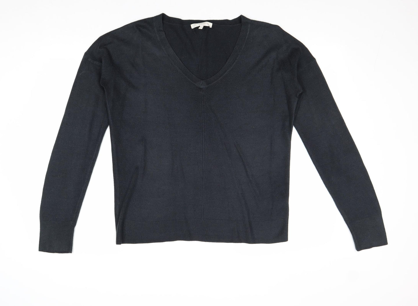 NEXT Womens Blue V-Neck Acrylic Pullover Jumper Size 12