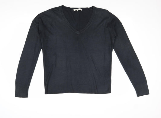 NEXT Womens Blue V-Neck Acrylic Pullover Jumper Size 12