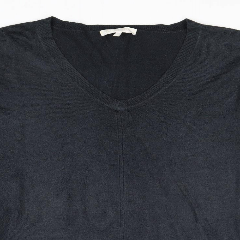 NEXT Womens Blue V-Neck Acrylic Pullover Jumper Size 12