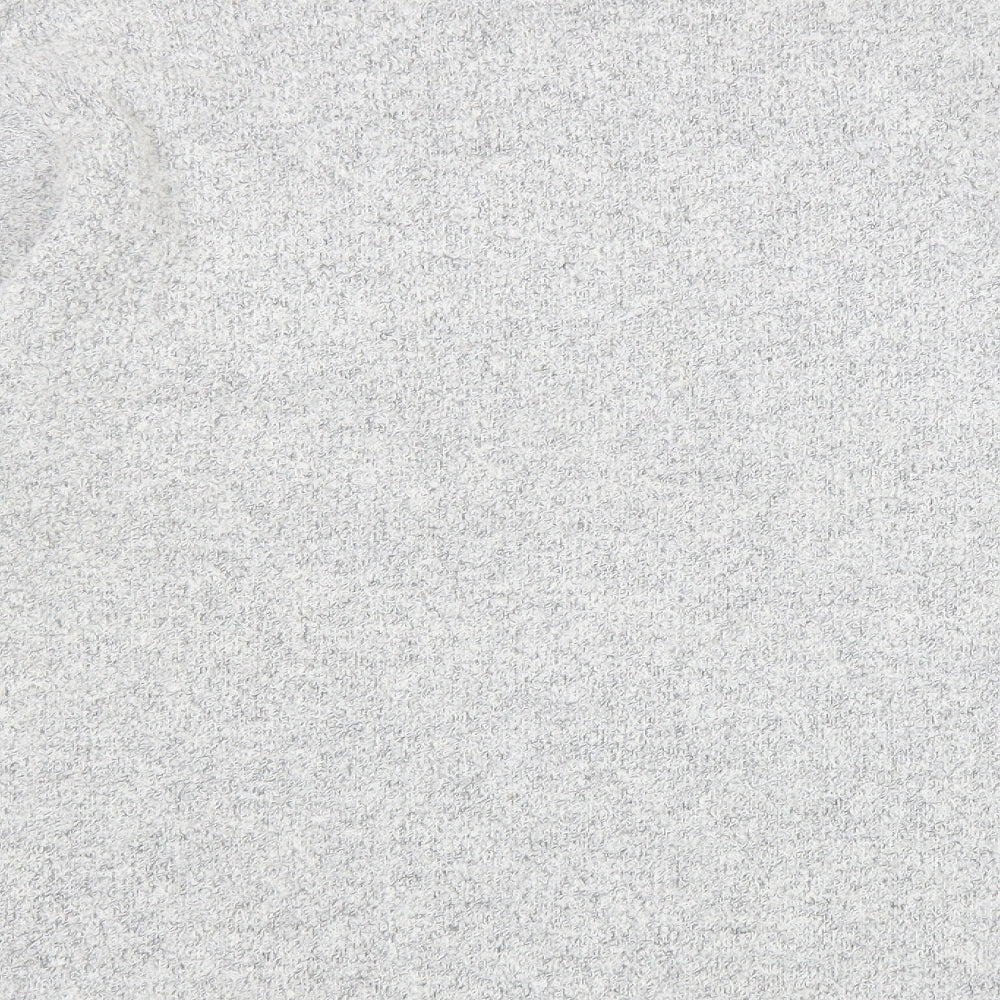 Fabrizo Womens Grey Boat Neck Acrylic Pullover Jumper Size S