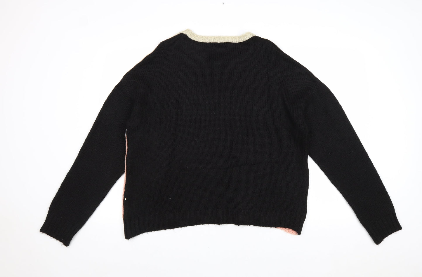 Select Womens Multicoloured Boat Neck Acrylic Pullover Jumper Size 14 - Amour