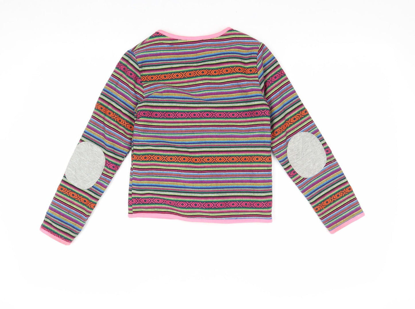 WILDE Girls Multicoloured Geometric Jacket Size 10 Years Hook & Eye