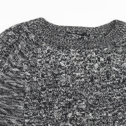 Select Womens Grey Boat Neck Acrylic Pullover Jumper Size 12