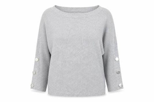 Miss Selfridge Womens Grey Boat Neck Viscose Pullover Jumper Size 12