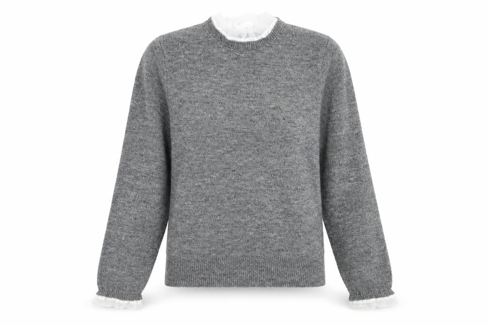Primark Womens Grey Mock Neck Polyester Pullover Jumper Size S