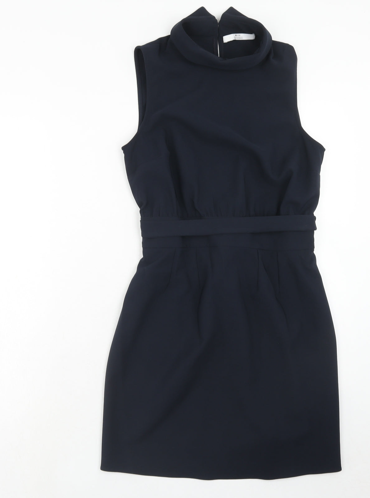 Very Womens Blue Polyester A-Line Size 10 Collared Button
