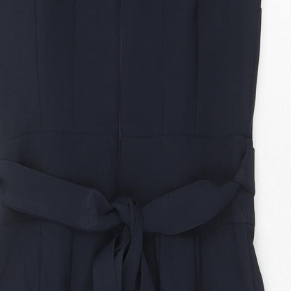 Very Womens Blue Polyester A-Line Size 10 Collared Button